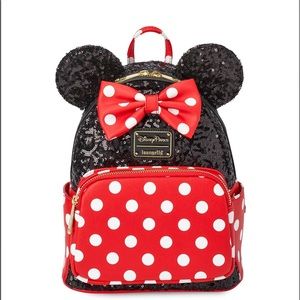 Minnie Mouse Sequin and Polka Dot Loungefly Mini Backpack